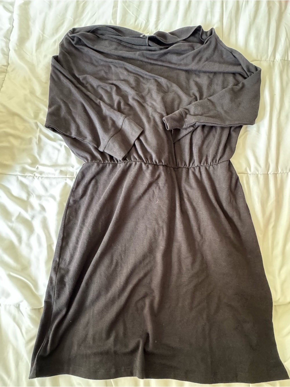 NWT Maurices Classic Black off the shoulder 3/4 Sleeve Waist-Defined Dress xxl